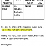 污泥泵（CK-Z20230415-01）询价-船用采购网-船舶物料采购-船务服务-一站式船用设备供应服务