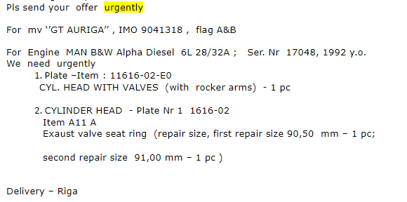 【询价】船用配件采购—阿尔法（CK-D20230512-02）询价-泰州昌宽社区-报价采购-船用采购网-船舶物料采购-船务服务-一站式船用设备供应服务