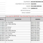 船用配件采购—缆机备件（CK-L20230526-01 ）询价-船用采购网-船舶物料采购-船务服务-一站式船用设备供应服务