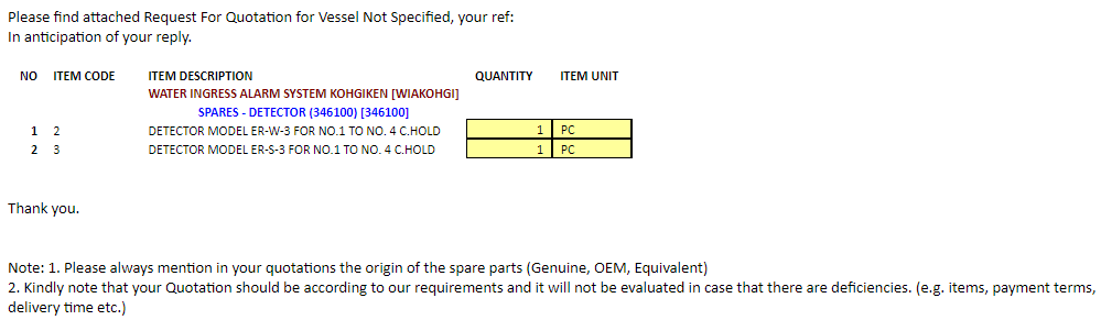 【询价】船用配件采购—进水报警系统（CK-H20230608-08）询价-泰州昌宽社区-报价采购-船用采购网-船舶物料采购-船务服务-一站式船用设备供应服务