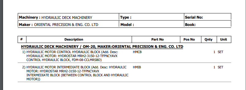 【询价】船用配件采购—液压马达配件（CK-H20230621-11）询价-泰州昌宽社区-报价采购-船用采购网-船舶物料采购-船务服务-一站式船用设备供应服务