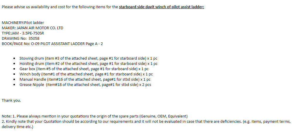 【询价】船用配件采购—引航梯（CK-H20230608-09）询价-泰州昌宽社区-报价采购-船用采购网-船舶物料采购-船务服务-一站式船用设备供应服务