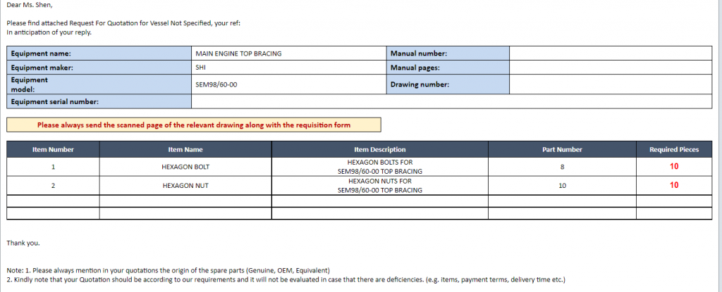 【询价】船用配件采购—六角螺栓（CK-H20230614-07）询价-泰州昌宽社区-报价采购-船用采购网-船舶物料采购-船务服务-一站式船用设备供应服务