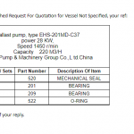 船用配件采购—泵配件（CK-H20230621-08）询价-船用采购网-船舶物料采购-船务服务-一站式船用设备供应服务