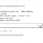 船用配件采购—起重机液压软管（CK-H20230606-01）询价-船用采购网-船舶物料采购-船务服务-一站式船用设备供应服务