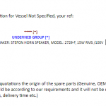船用配件采购—外置扬声器（CK-H20230621-17）询价-船用采购网-船舶物料采购-船务服务-一站式船用设备供应服务