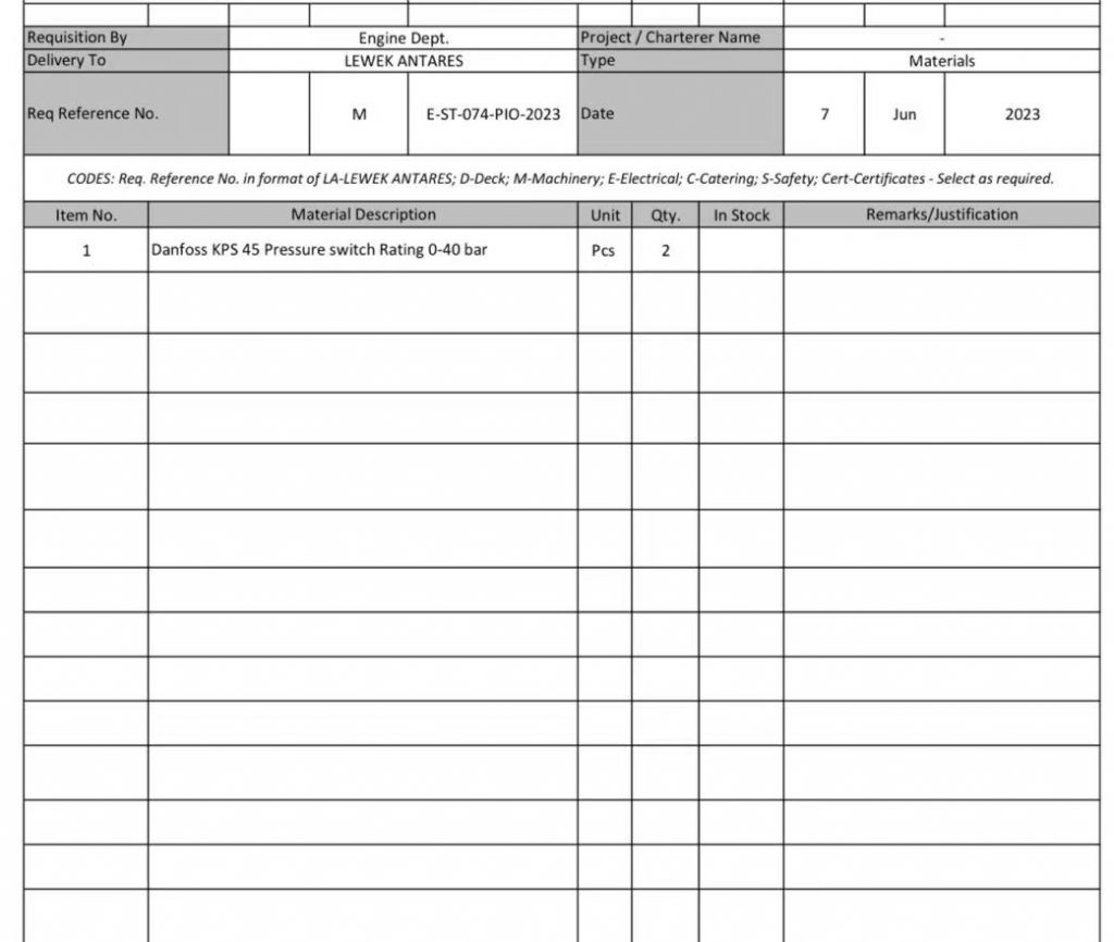 【询价】船用配件采购—压力开关（CK-D20230609-01）询价-泰州昌宽社区-报价采购-船用采购网-船舶物料采购-船务服务-一站式船用设备供应服务