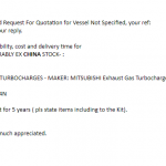 船用配件采购—废气涡轮增压（CK-H20230627-04 ）询价-船用采购网-船舶物料采购-船务服务-一站式船用设备供应服务