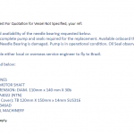 船用配件采购—油封and轴承（CK-H20230626-02）询价-船用采购网-船舶物料采购-船务服务-一站式船用设备供应服务