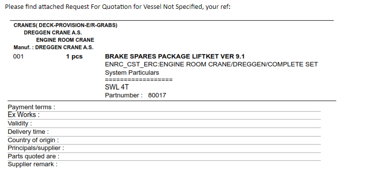 【询价】船用配件采购—起重机（CK-H20230704-17）询价-泰州昌宽社区-报价采购-船用采购网-船舶物料采购-船务服务-一站式船用设备供应服务
