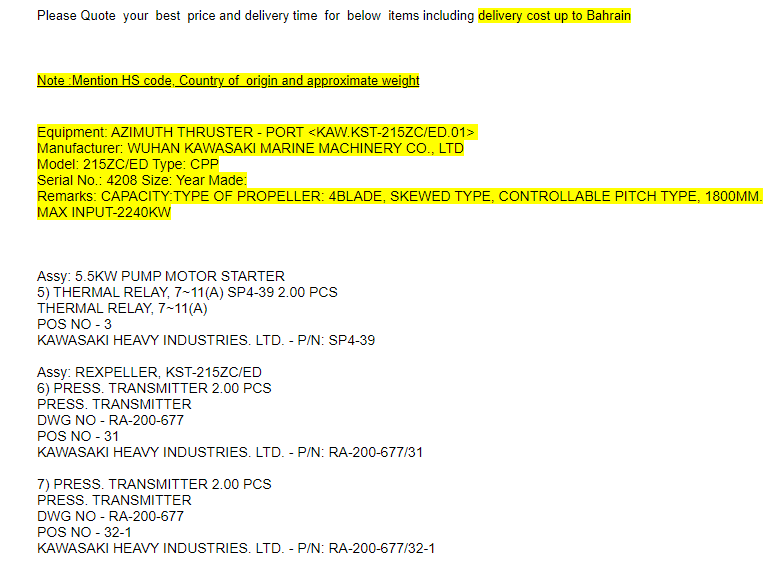【询价】船用配件采购—配件（CK-J20230705-04）询价-泰州昌宽社区-报价采购-船用采购网-船舶物料采购-船务服务-一站式船用设备供应服务