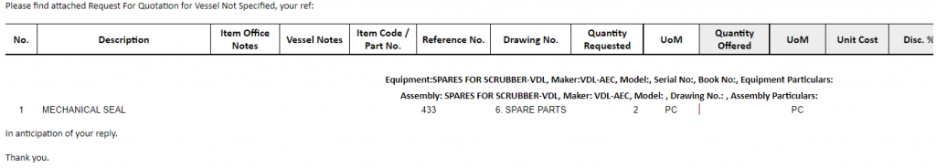 【询价】船用配件采购—机械密封（CK-H20230714-06）询价-泰州昌宽社区-报价采购-船用采购网-船舶物料采购-船务服务-一站式船用设备供应服务