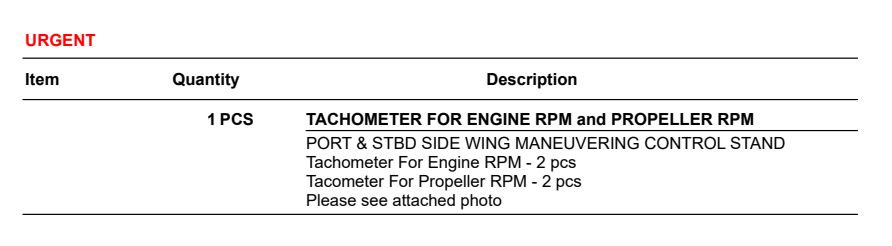 【询价】船用配件采购—转速表（CK-H20230731-01）询价-泰州昌宽社区-报价采购-船用采购网-船舶物料采购-船务服务-一站式船用设备供应服务