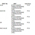CK-J230704-01  TAMROTOR   空压机配件   询价-船用采购网-船舶物料采购-船务服务-一站式船用设备供应服务
