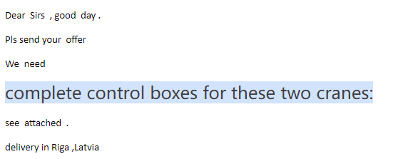 【询价】船用配件采购—起重机完整控制箱（CK-J20230804-02）询价-泰州昌宽社区-报价采购-船用采购网-船舶物料采购-船务服务-一站式船用设备供应服务