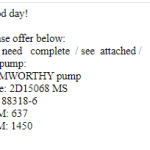 船用配件采购—油泵（CK-J20230815-35）询价-船用采购网-船舶物料采购-船务服务-一站式船用设备供应服务