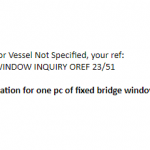 船用配件采购—固定桥窗（CK-H20230817-11）询价-船用采购网-船舶物料采购-船务服务-一站式船用设备供应服务