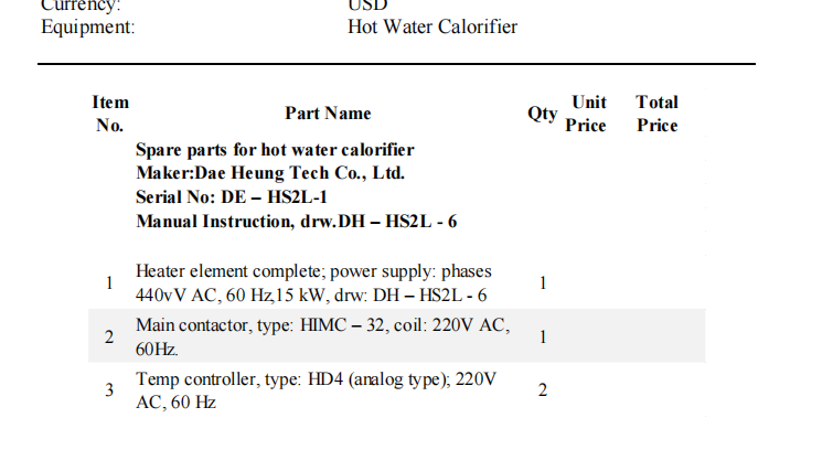 【询价】船用配件采购—加热器配件（CK-J20230831-09）询价-泰州昌宽社区-报价采购-船用采购网-船舶物料采购-船务服务-一站式船用设备供应服务