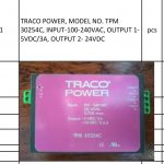 船用配件采购—TRACO电源（CK-D20230814-02）询价-船用采购网-船舶物料采购-船务服务-一站式船用设备供应服务