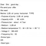 船用配件采购—油泵（CK-J20230828-04）询价-船用采购网-船舶物料采购-船务服务-一站式船用设备供应服务