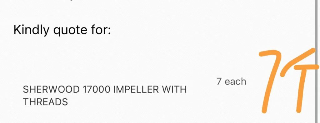 【询价】船用配件采购—叶轮（CK-D20230807-01）询价-泰州昌宽社区-报价采购-船用采购网-船舶物料采购-船务服务-一站式船用设备供应服务