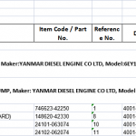 船用配件采购—YANMAR配件（CK-J20230829-01）询价-船用采购网-船舶物料采购-船务服务-一站式船用设备供应服务