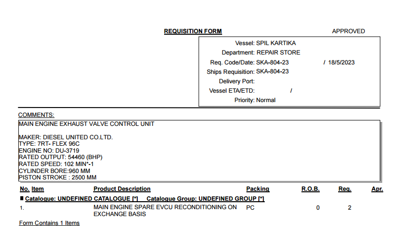 【询价】船用配件采购—DIESEL配件（CK-L20230912-02）询价-泰州昌宽社区-报价采购-船用采购网-船舶物料采购-船务服务-一站式船用设备供应服务