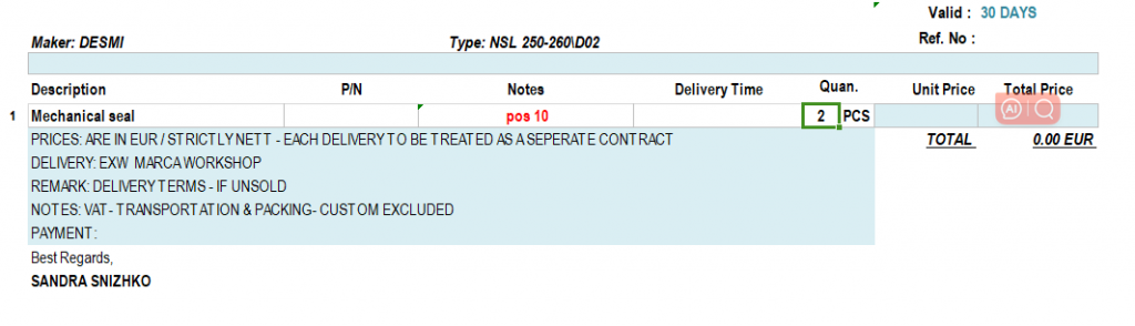 【询价】船用配件采购—机械密封（CK-C20230922-01）询价-泰州昌宽社区-报价采购-船用采购网-船舶物料采购-船务服务-一站式船用设备供应服务