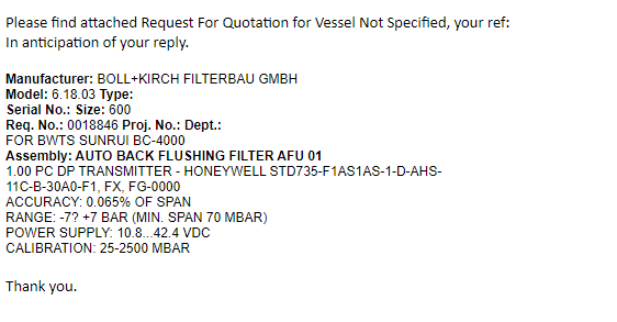 【询价】船用配件采购—发送器（CK-H20230914-03）询价-泰州昌宽社区-报价采购-船用采购网-船舶物料采购-船务服务-一站式船用设备供应服务