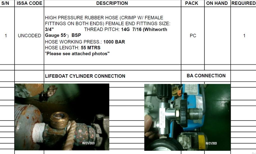 【询价】船用配件采购—高压胶管（CK-H20230925-05）询价-泰州昌宽社区-报价采购-船用采购网-船舶物料采购-船务服务-一站式船用设备供应服务
