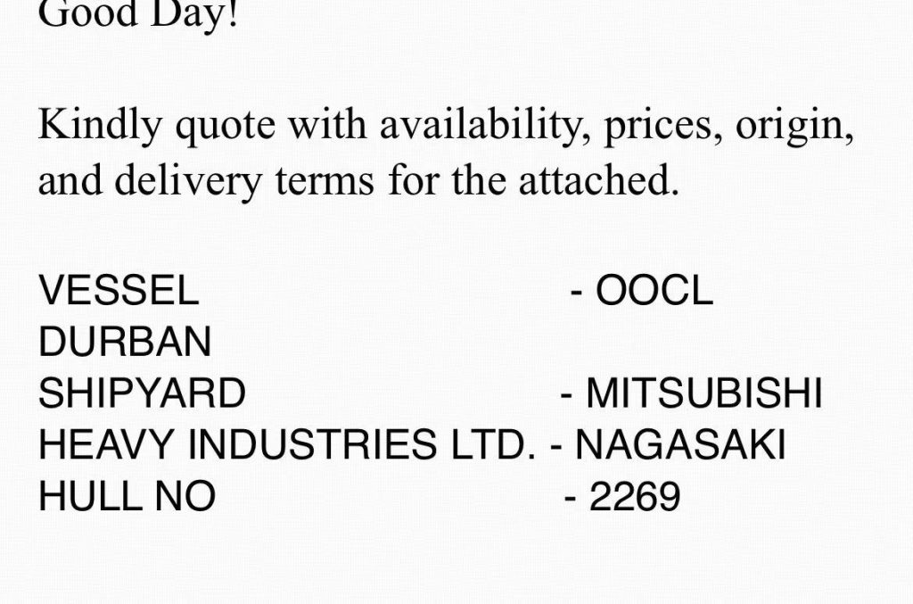 【询价】船用配件采购—配件（CK-D20230913-01）询价-泰州昌宽社区-报价采购-船用采购网-船舶物料采购-船务服务-一站式船用设备供应服务