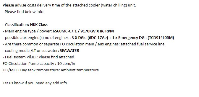 【询价】船用配件采购—冷却器装置（CK-L20230920-06）询价-泰州昌宽社区-报价采购-船用采购网-船舶物料采购-船务服务-一站式船用设备供应服务