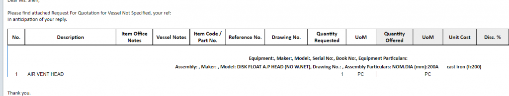 【询价】船用配件采购—通风头（CK-H20230913-05）询价-泰州昌宽社区-报价采购-船用采购网-船舶物料采购-船务服务-一站式船用设备供应服务