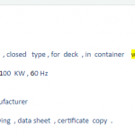船用配件采购—船用发电机组（CK-J20230911-03）询价-船用采购网-船舶物料采购-船务服务-一站式船用设备供应服务