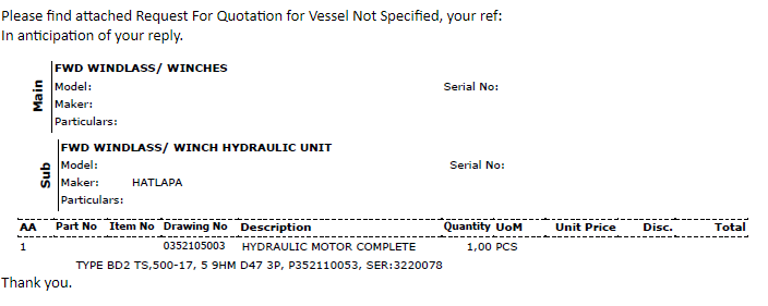 【询价】船用配件采购—液压马达（CK-H20230913-04）询价-泰州昌宽社区-报价采购-船用采购网-船舶物料采购-船务服务-一站式船用设备供应服务