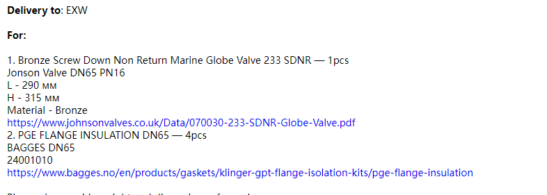 【询价】船用配件采购—阀/法兰绝缘（CK-R20230918-04）询价-泰州昌宽社区-报价采购-船用采购网-船舶物料采购-船务服务-一站式船用设备供应服务