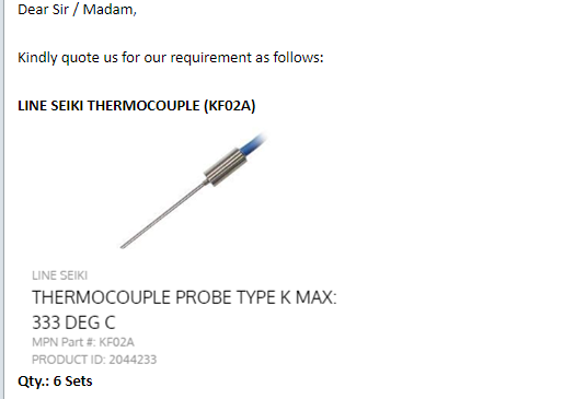 【询价】船用配件采购—热电偶（CK-J20230918-01）询价-泰州昌宽社区-报价采购-船用采购网-船舶物料采购-船务服务-一站式船用设备供应服务