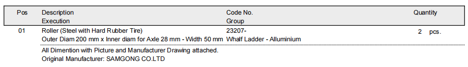 【询价】船用配件采购—滚轴（CK-H20230915-02）询价-泰州昌宽社区-报价采购-船用采购网-船舶物料采购-船务服务-一站式船用设备供应服务