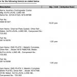 船用配件采购— ALFA配件（CK-L20230921-05）询价-船用采购网-船舶物料采购-船务服务-一站式船用设备供应服务