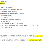 船用配件采购—ALFA LAVAL备件（CK-J20231020-05）询价-船用采购网-船舶物料采购-船务服务-一站式船用设备供应服务