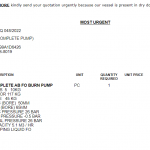 船用配件采购—A/B燃油燃烧器泵(完整泵)（CK-R20231017-17）询价-船用采购网-船舶物料采购-船务服务-一站式船用设备供应服务