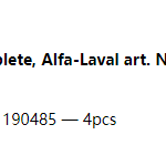 船舶配件—Alfa-Laval备件（CK-R20231031-05）询价-船用采购网-船舶物料采购-船务服务-一站式船用设备供应服务