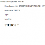 船舶设备—麦基嘉舱口盖配件（CK-H20231023-06）询价-船用采购网-船舶物料采购-船务服务-一站式船用设备供应服务