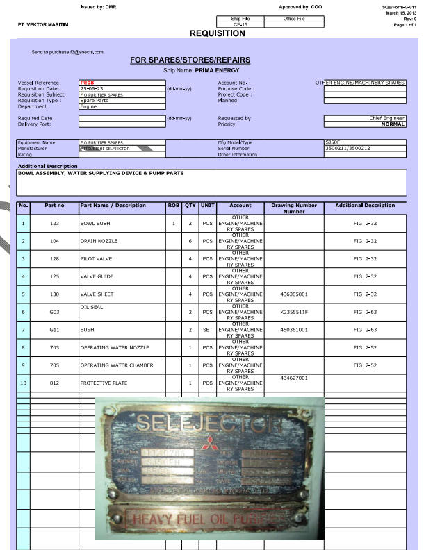 【询价】船用配件采购—发动机备件（CK-R20231018-28）询价-泰州昌宽社区-报价采购-船用采购网-船舶物料采购-船务服务-一站式船用设备供应服务