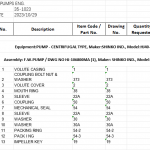 船舶配件—离心泵备件（CK-J20231030-04）询价-船用采购网-船舶物料采购-船务服务-一站式船用设备供应服务