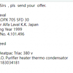 船舶配件— ALFA-LAVAL备件（CK-J20231122-02）询价-船用采购网-船舶物料采购-船务服务-一站式船用设备供应服务