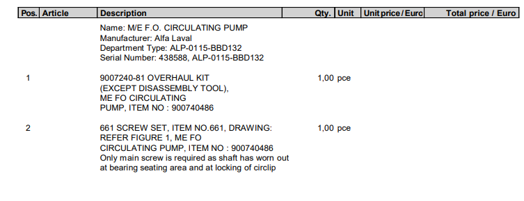 【询价】船舶配件—ALFA主机燃油循环泵备件（CK-L20231124-04）询价-泰州昌宽社区-报价采购-船用采购网-船舶物料采购-船务服务-一站式船用设备供应服务