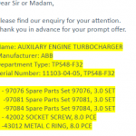 船舶配件—ABB配件（CK-L20231117-01）询价-船用采购网-船舶物料采购-船务服务-一站式船用设备供应服务