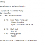 船舶配件—给水泵备件（CK-J20231113-04）询价-船用采购网-船舶物料采购-船务服务-一站式船用设备供应服务