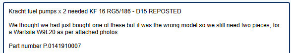 【询价】船舶配件—Kracht燃油泵（CK-L20231127-08）询价-泰州昌宽社区-报价采购-船用采购网-船舶物料采购-船务服务-一站式船用设备供应服务